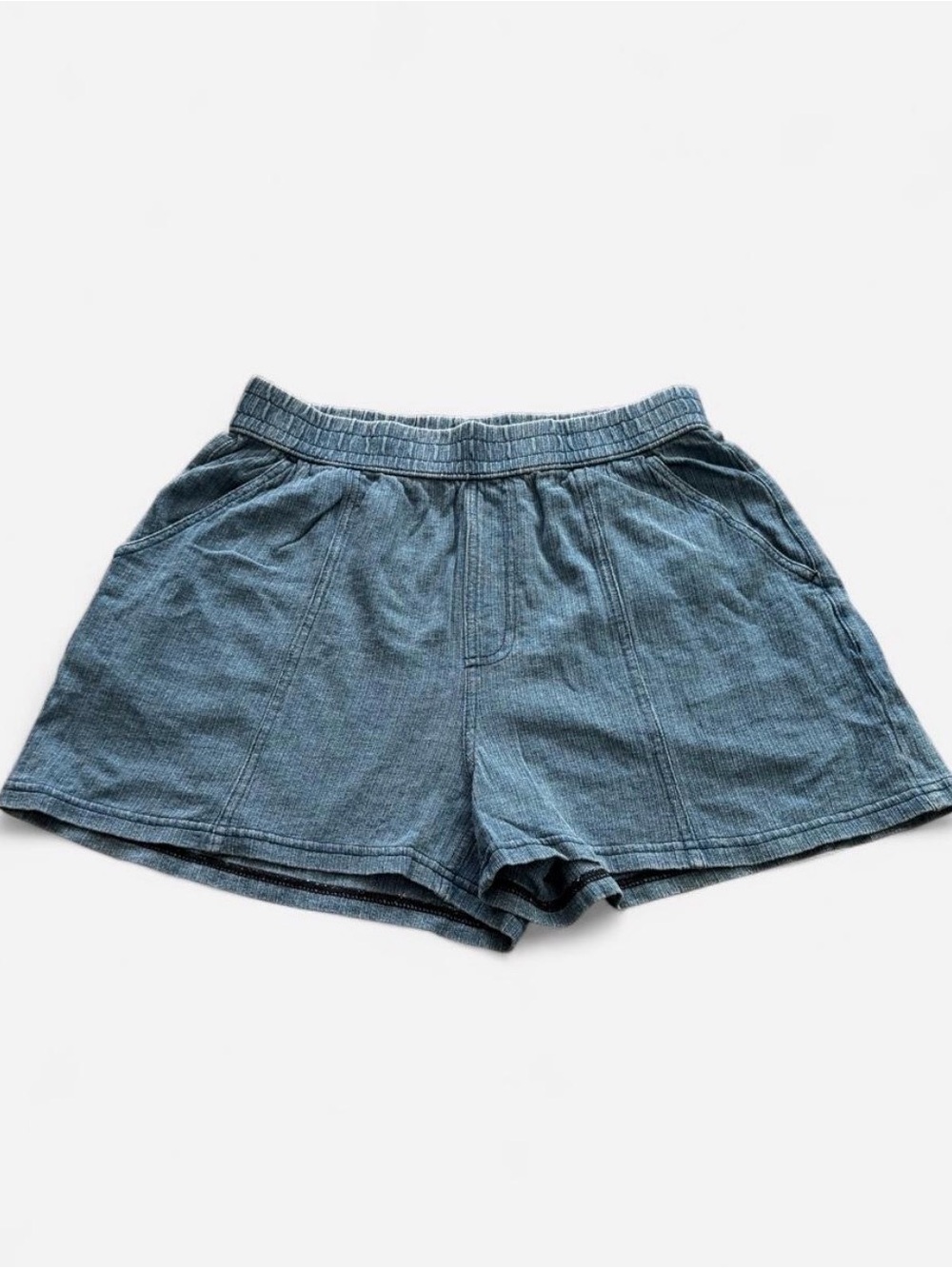 HALARA Indigo Blue Elastic-Waist Jean Shorts
